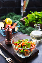 Image showing fried eggplant and red pepper