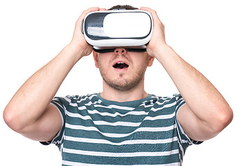 Image showing Man with VR glasses