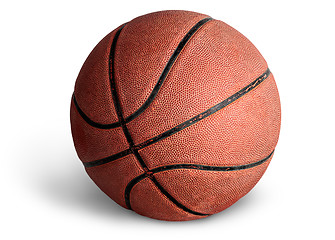 Image showing Old basketball ball