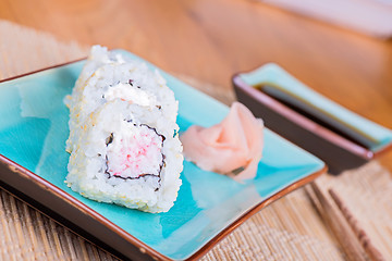 Image showing California maki sushi with crab meat