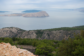 Image showing View of a bay and island in Croatia