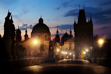 Image showing Illumination on Charles bridge