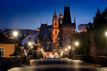 Image showing Towers on Charles bridge