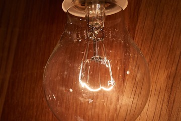 Image showing Light bulb on a table