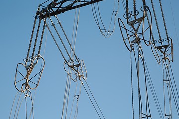 Image showing Electric lines above