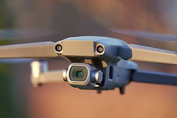 Image showing Drone flying outdoors