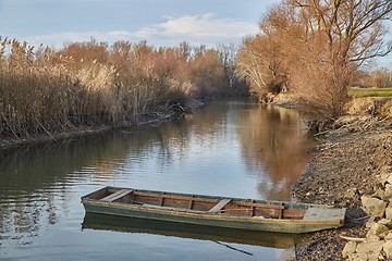 Image showing Lakeside winter landscape