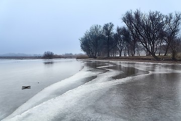 Image showing Skating on a lake