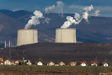 Image showing Power plant and village