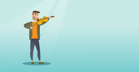 Image showing Man playing the violin vector illustration.