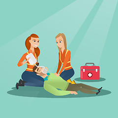 Image showing Emergency doing cardiopulmonary resuscitation