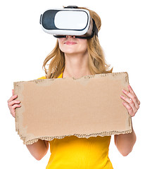 Image showing Woman with VR glasses