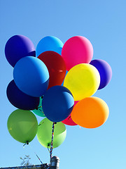 Image showing Balloons in the air