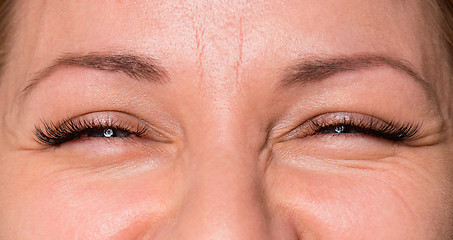 Image showing Face woman with eyes and eyelashes