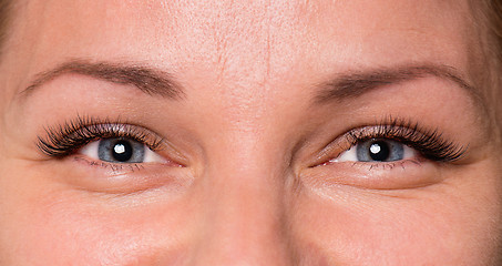 Image showing Face woman with eyes and eyelashes