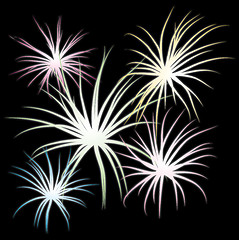 Image showing Set of fireworks, part 2