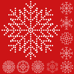 Image showing Snowflake set