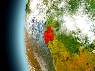 Image showing Gabon on planet Earth from space