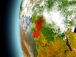 Image showing Congo on planet Earth from space