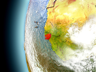 Image showing Guinea-Bissau on planet Earth from space