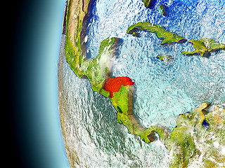 Image showing Honduras on planet Earth from space