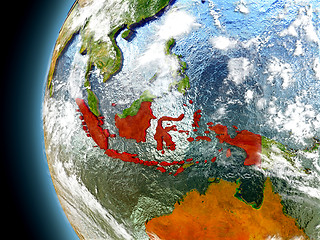 Image showing Indonesia on planet Earth from space