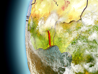 Image showing Togo on planet Earth from space