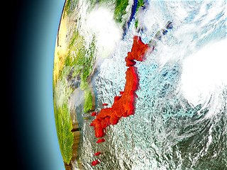 Image showing Japan on planet Earth from space