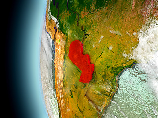 Image showing Paraguay on planet Earth from space