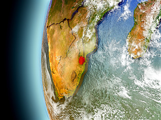 Image showing Swaziland on planet Earth from space