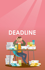 Image showing Businessman has a problem with a deadline.