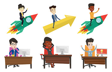 Image showing Vector set of business characters.