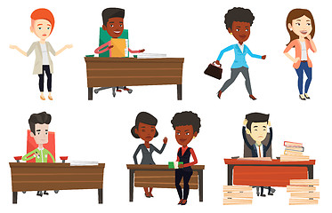 Image showing Vector set of business characters.