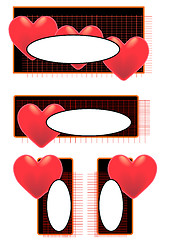 Image showing Big Heart Tags Oval