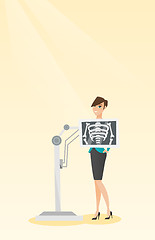 Image showing Patient during x ray procedure vector illustration