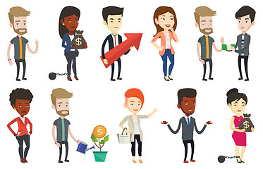 Image showing Vector set of business characters.