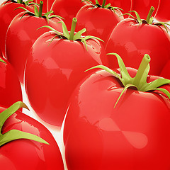 Image showing tomato. 3d illustration. Vintage style