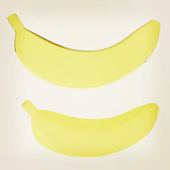 Image showing bananas. 3d illustration. Vintage style