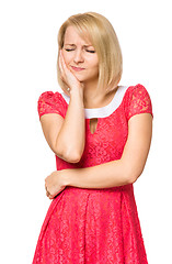 Image showing Portrait woman on white background