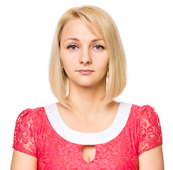 Image showing Portrait woman on white background