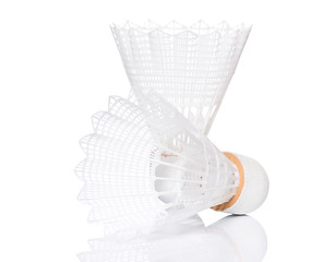 Image showing White shuttlecock for badminton