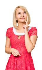 Image showing Portrait woman on white background