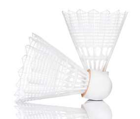 Image showing White shuttlecock for badminton