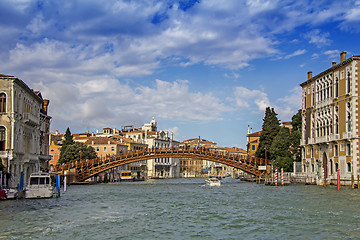 Image showing Views of beautiful buildings, gondolas, bridges and canals in Ve