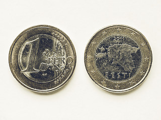 Image showing Vintage Estonian 1 Euro coin