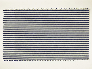 Image showing Vintage looking Blue Striped fabric sample