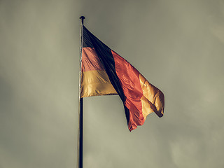 Image showing Vintage looking German flag