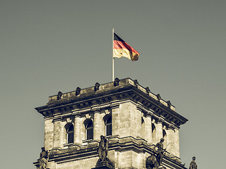 Image showing Vintage looking German flag