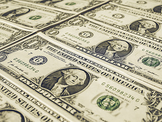 Image showing Vintage Dollar notes 1 Dollar