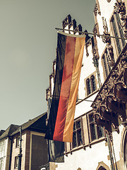 Image showing Vintage looking German flag